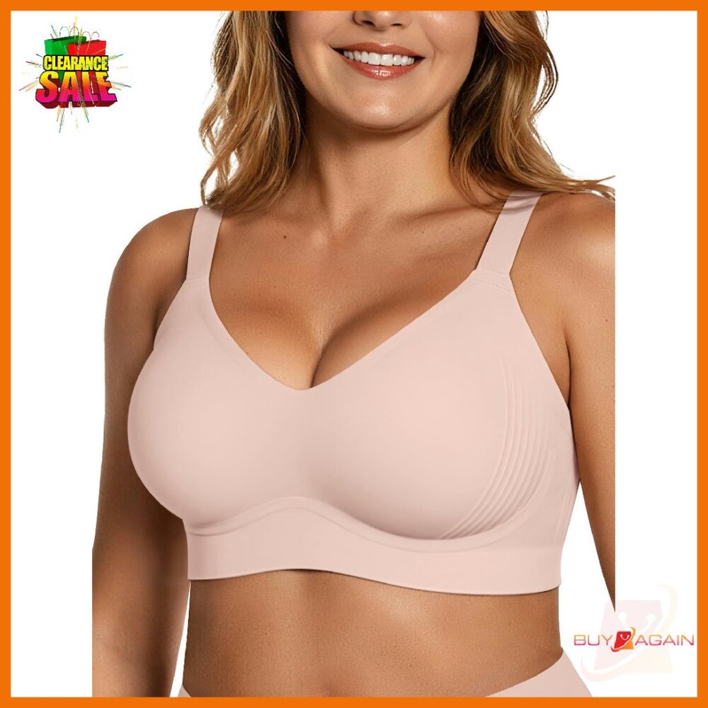 Wireless Seamless Full Coverage Bra Supportive Lo… - image 1